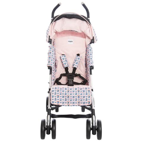 fendi girls pink pequin stroller|fendi baby girl sweatpants.